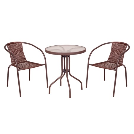 SET BISTRO  RATTAN TAVOLINO C/2SEDIE MAR