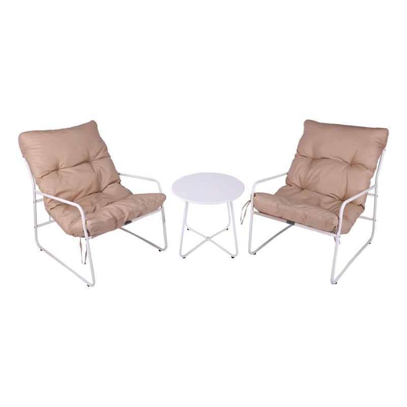 SET 2 POLTR.+CUSC 65X83X86 TAV.40X50 BEI
