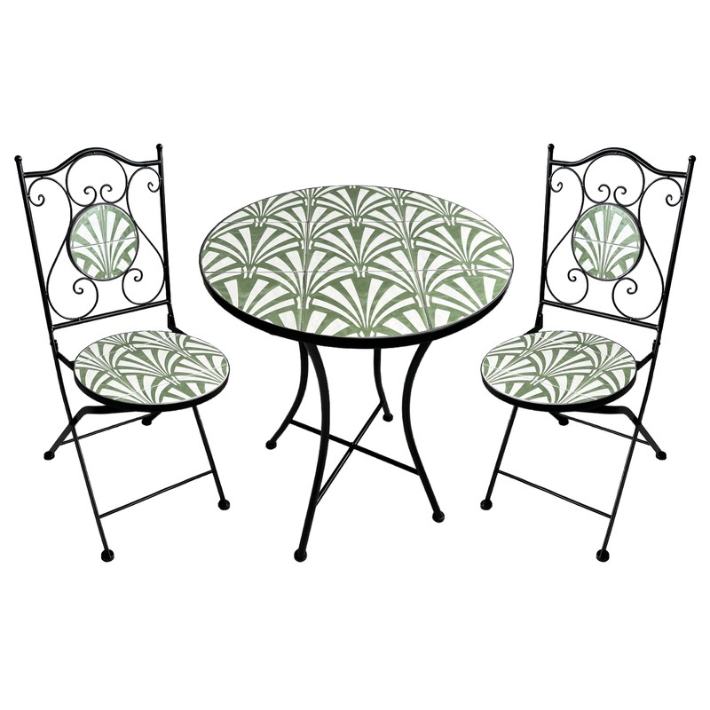 TAVOLO MOSAICO C/2 SEDIE CM60X75 M