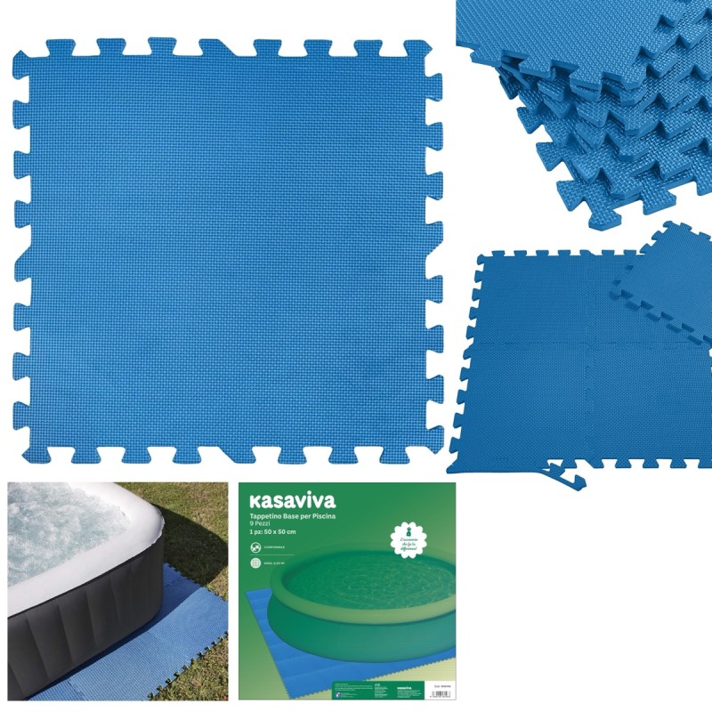 TAPPETINO SOTTO PISCINA 9 PZ. CM.50 X50