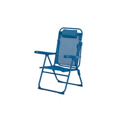 SEDIA RECLIN. ALL/TXT 61,5X57X96,5 BLU