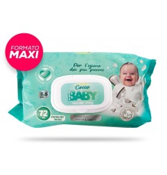 SALVIETTE BABY LATTE E COCCO 72PZ XXL