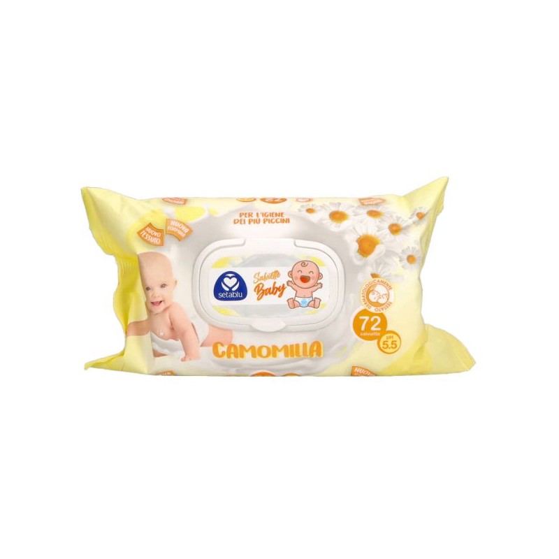 SALVIETTE BABY CAMOMILLA 72PZ MADE IN