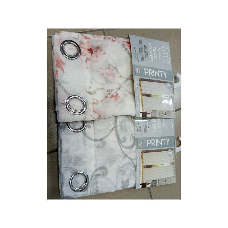 TENDA PER INTERNI CON ANELLI ART.PRINTY
