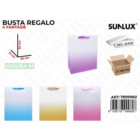 SUNLUX BUSTE REGALO ASS. 26*32*12CM