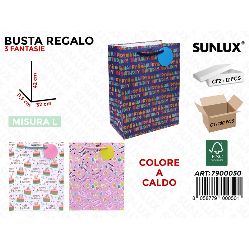 SUNLUX BUSTE REGALO H.B COL CALDO ASS.32