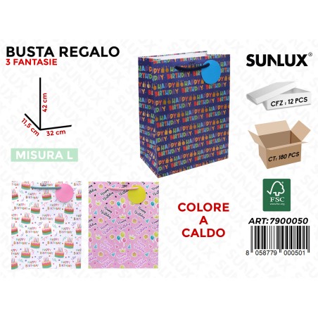 SUNLUX BUSTE REGALO H.B COL CALDO ASS.32