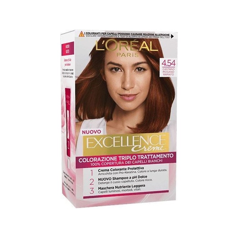 EXCELLENCE CREMA COLORANTE CASTANO MOGANO N.4.54