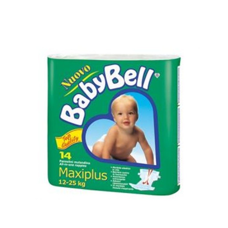 BABY BELL PANNOLINI 14 Pz MAXI PLUS 12/25 Kg