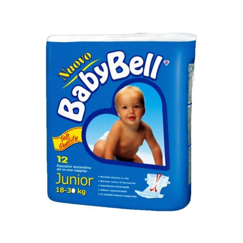 BABY BELL PANNOLINI 12 Pz JUNIOR 18/30 Kg