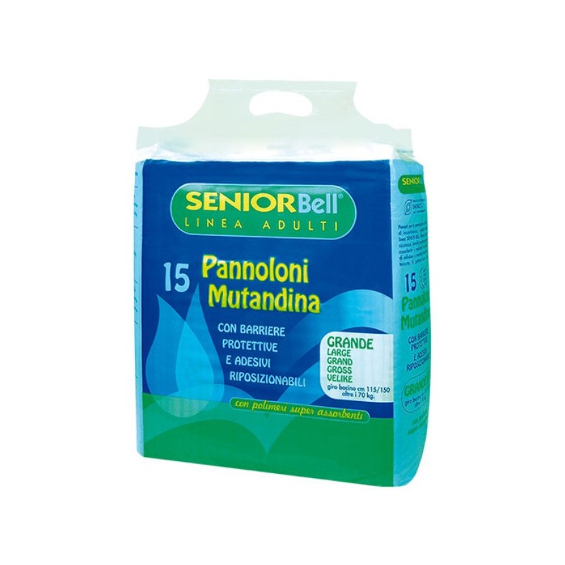 PANNOLONI MUTA NDINA SENIOR BELL 15 pz GRANDE