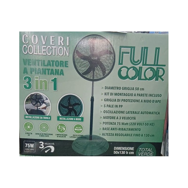 VENTILAT.PIAN.3IN1 ABS COVER 50X130 75W VERDE