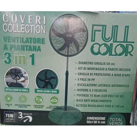 VENTILAT.PIAN.3IN1 ABS COVER 50X130 75W VERDE