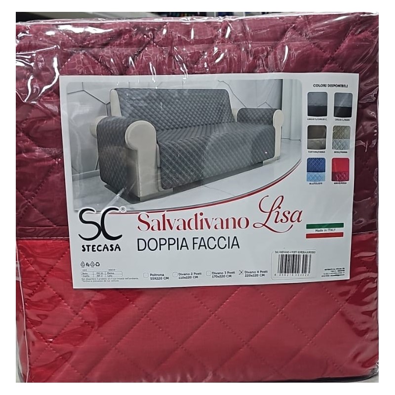 SALVADIVANO LISA 4PS BORDO/ROSSO