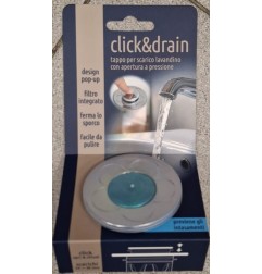 CLICK E DRAIN TAPPO SCARICO PER LAVANDINI APERT. A PRESSIONE