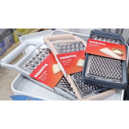 GRATTUGIA INOX C/MANICO CHIC CM.20 ASS.