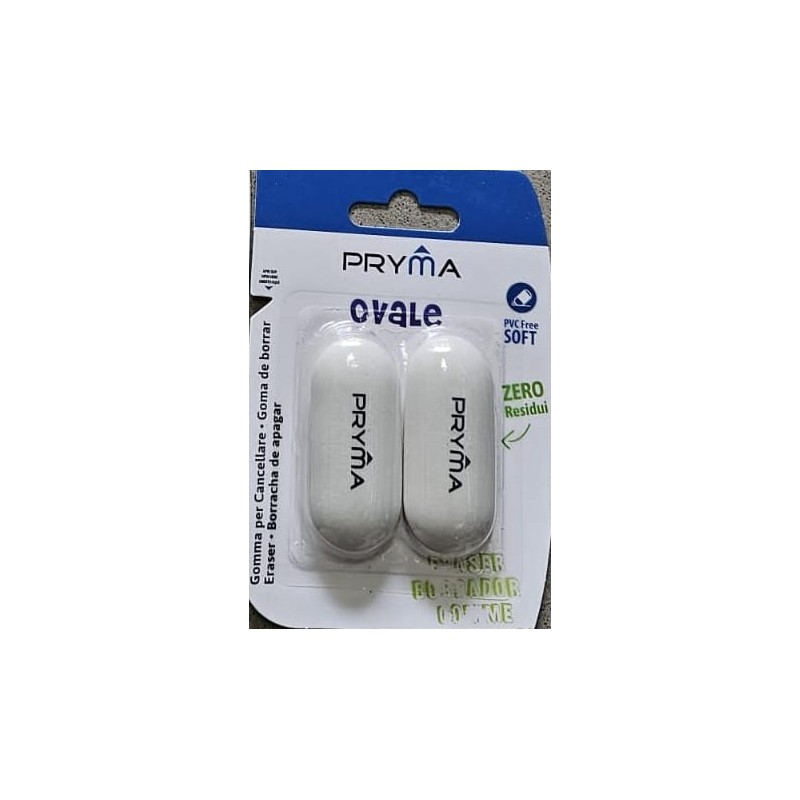 PRYMA GOMMA OVALE 5.8X2.8X1CM 2PZ BL.
