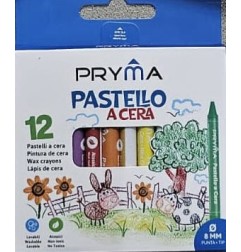 PRYMA PASTELLI CERA 9X0.8CM 12PZ BL.