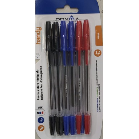 PRYMA PENNA SFERA HANDY 1MM 12PZ ASS. BL