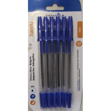 PRYMA PENNA SFERA HANDY 1MM 12PZ BLU BL.