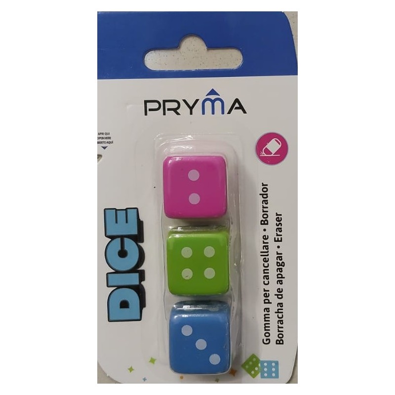 PRYMA GOMMA CANCELLARE 3PZ DADO BL.