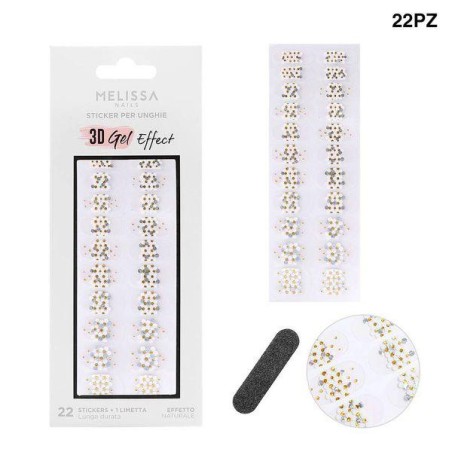 MELISSA ADESIVI UNGHIE 3D EFFETTO GEL 22