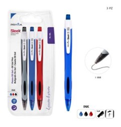 PRYMA PENNA OIL GEL SCATTO SLEEK 1MM 3PZ