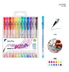 PRYMA PENNA GEL GLITTER 1MM 12PZ BL.