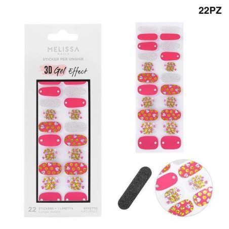 MELISSA ADESIVI UNGHIE 3D EFFETTO GEL 22