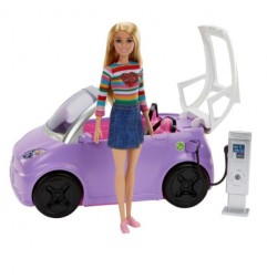 BARBIE AUTO CABRIO VIOLA CON COLONNINA R