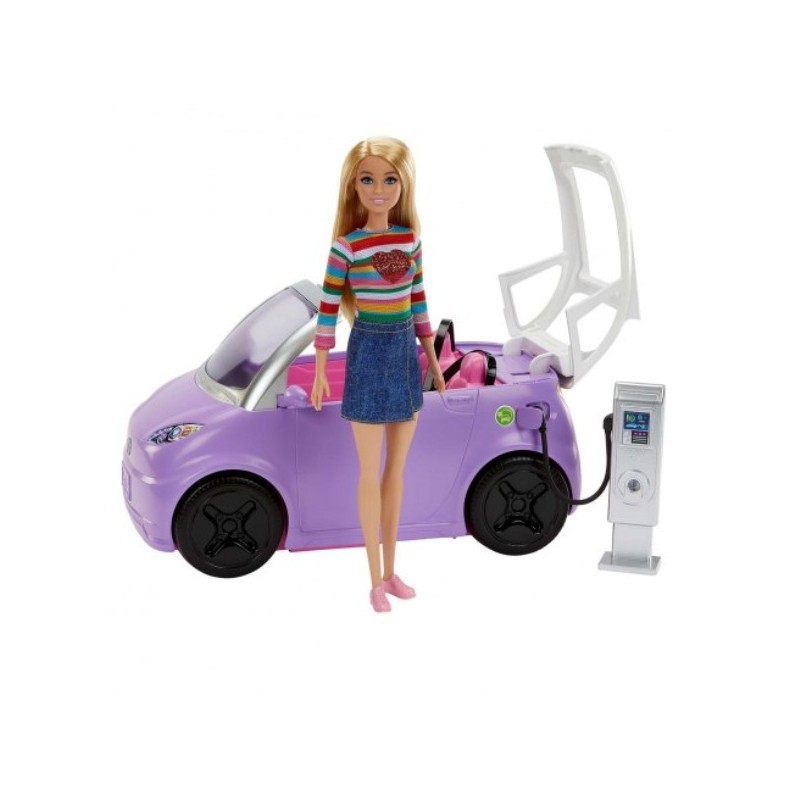 BARBIE AUTO CABRIO VIOLA CON COLONNINA R