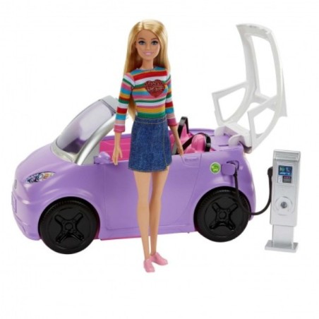 BARBIE AUTO CABRIO VIOLA CON COLONNINA R