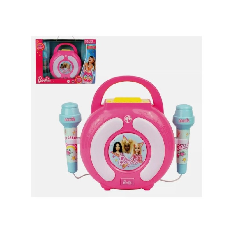 BARBIE KARAOKE SOUND BOX CON 2 MICROFONI