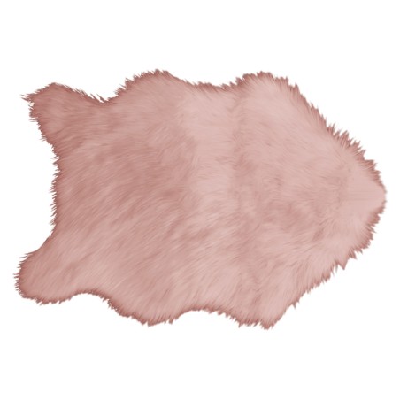 TAPPETO ECO PELLE DI PECORA ROSA 120*150