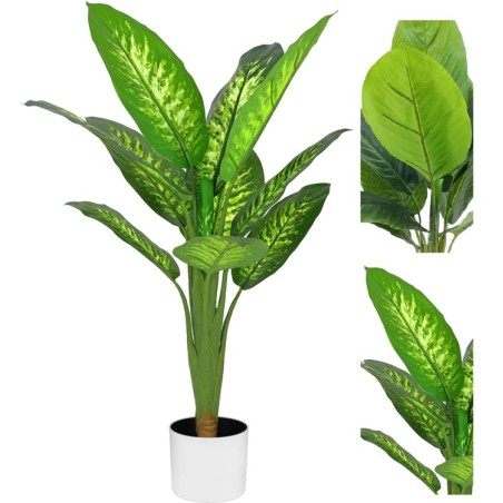 PIANTA TROPICAL DIFFENBACHIA 11 FOGLIE 90CM 2 ASS.
