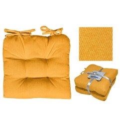 SET 2 CUSCINI DA SEDUTA GIALLI 2 X 40*40