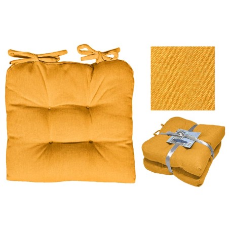 SET 2 CUSCINI DA SEDUTA GIALLI 2 X 40*40