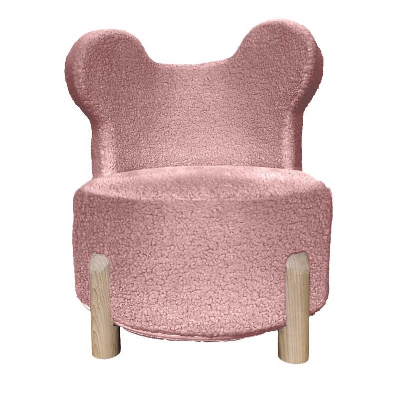 POLTRONCINA KIDS ORSO ROSA 53*52*57CM