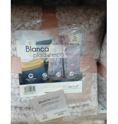 PLAID BLANCA 130X160 SHERPA