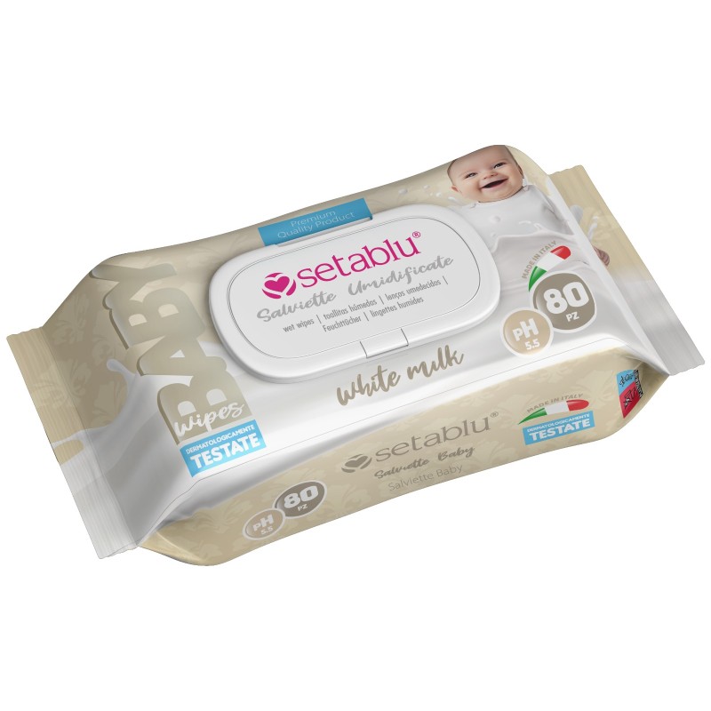 SALVIETTE BABY 80PZ WHITE MILK