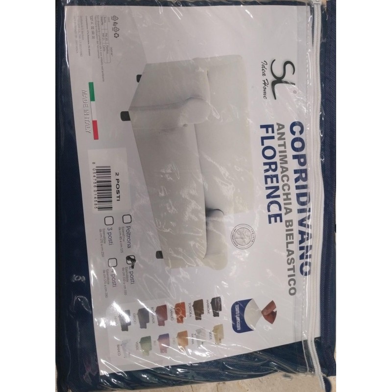 COPRIDIVANO ANTIMACCHIA FLORENCE 2PS BLU