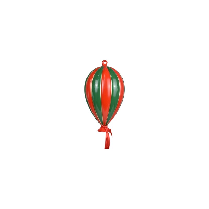 APP. PALLONCINO 10CM SPICCHI ROSSO/VERDE