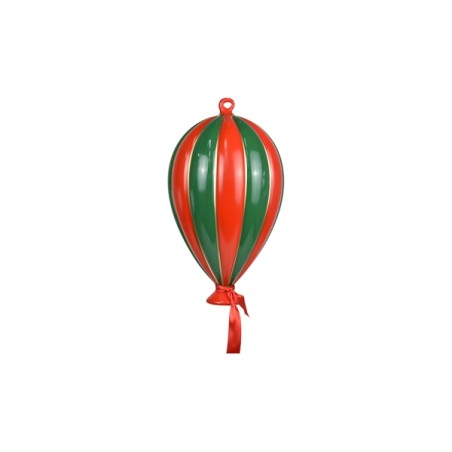 APP. PALLONCINO 10CM SPICCHI ROSSO/VERDE