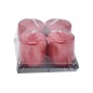 SET 4 CANDELE PILLAR DIA.3.9X5CM ROSSO L