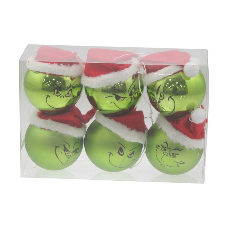 BOX 6 SFERE 8CM LUC/MATT M.6GY 6ASS P.VE