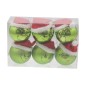 BOX 6 SFERE 8CM LUC/MATT M.6GY 6ASS P.VE