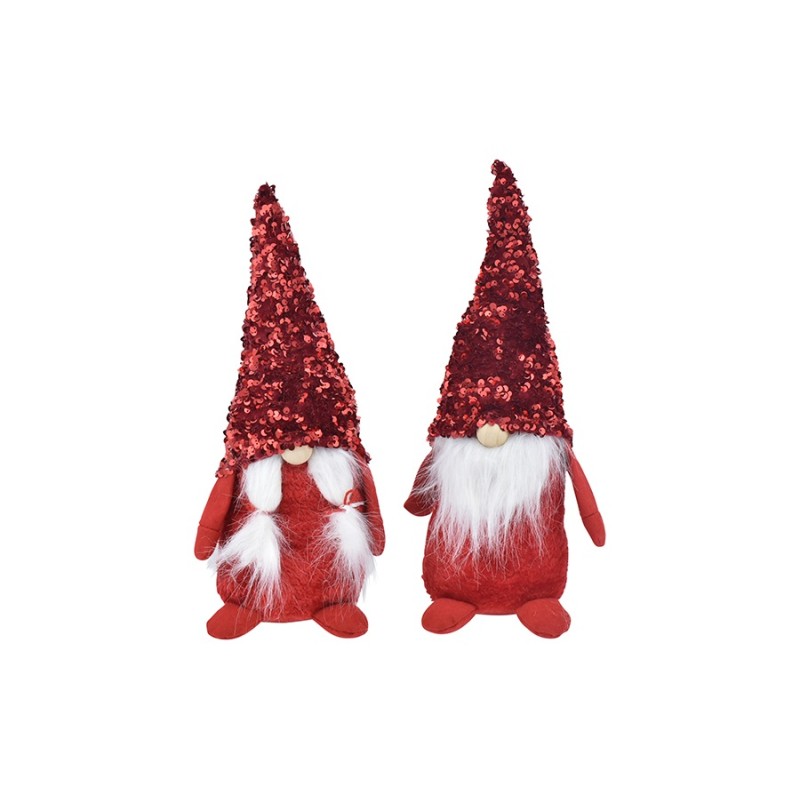 GNOMO 2ASS 50CM M.D224-027 PAIETTE ROSSO