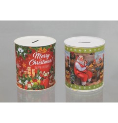 SALVADANAIO LATTA DECORI NATALIZI