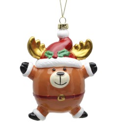 DECORAZIONE NATALE RENNA CM9,5X6,5