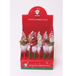 PENNA NATALE C/TESTA BABBO PELUCHE